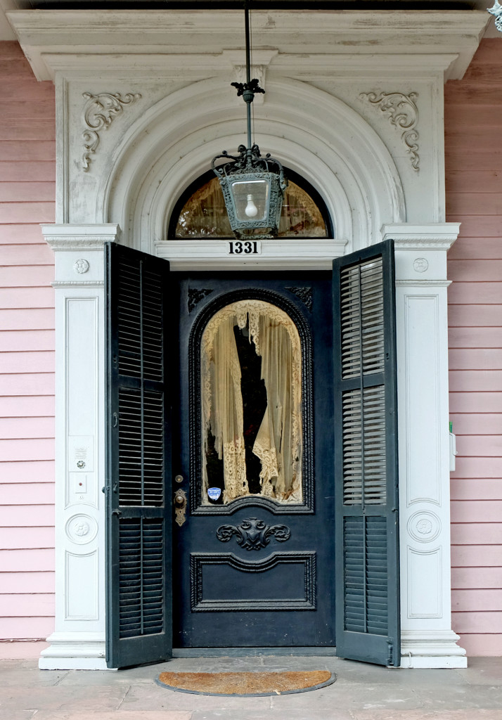 front door of historic mansion in Garden District, New Orleans